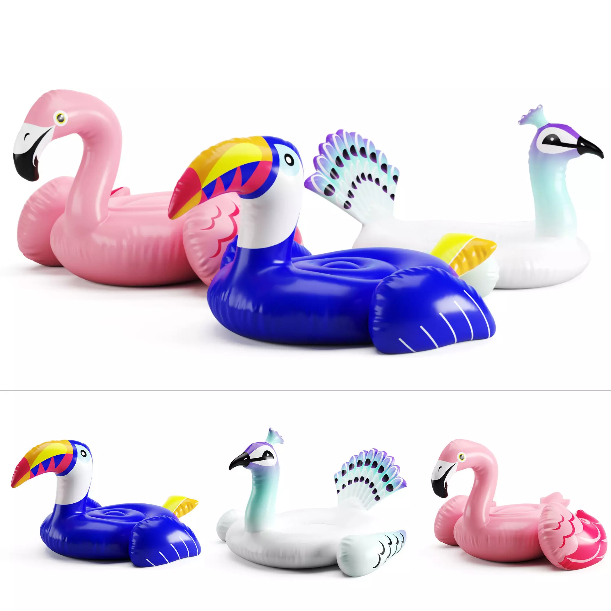 Inflatable Floats Birds 3D model_0