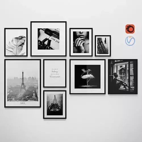 Frames Photo Modern Set 1 - Black and White - Scandinavian style