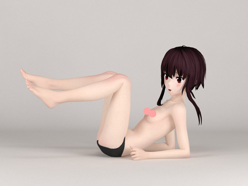 Megumin anime girl pose 03 3D model_6