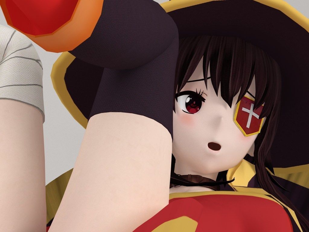 Megumin anime girl pose 03 3D model_17