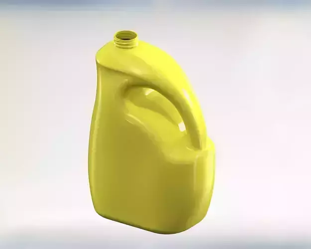 Gallon Curved Plastic HDPE Mold 3D print model