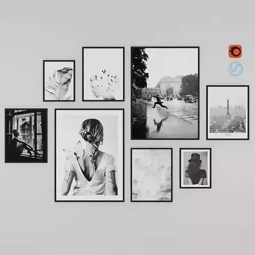 Frames Photo Modern Set 2 - Black and White - Scandinavian style