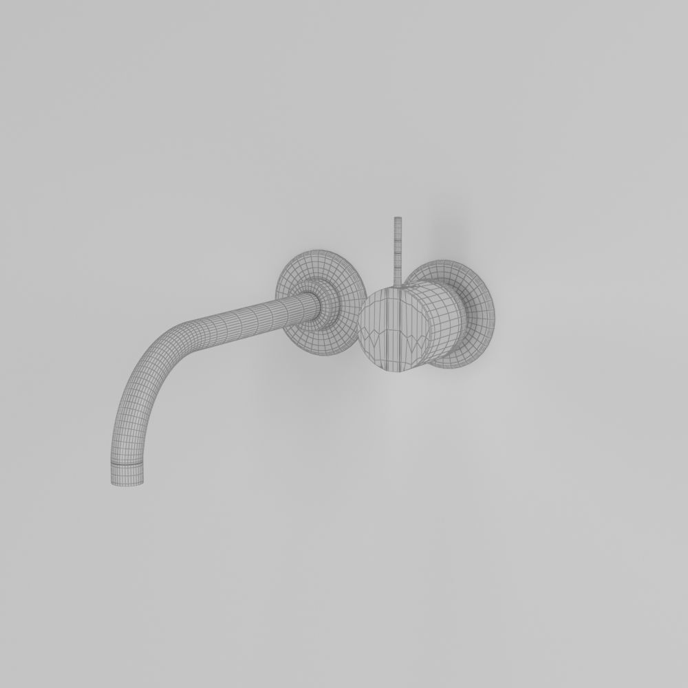 Minimal matte Black Faucet 3D model_2