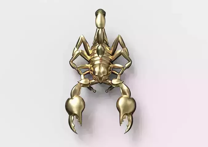 Scorpion pendant in gold