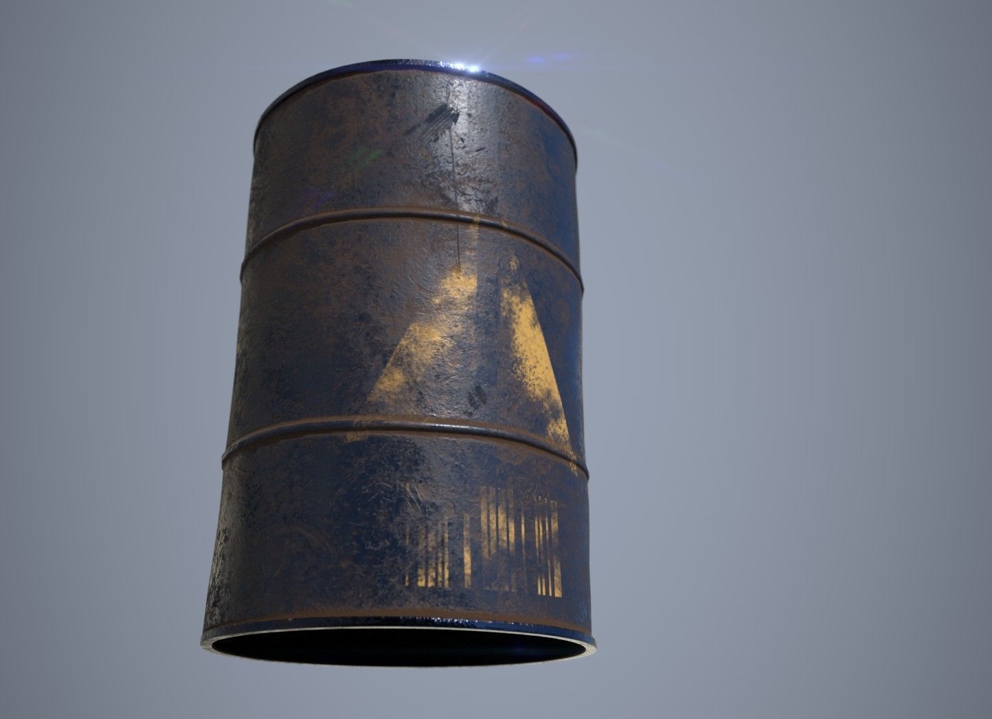 Hazardous Oil Drum PBR Game ready Low-poly 3D model_1