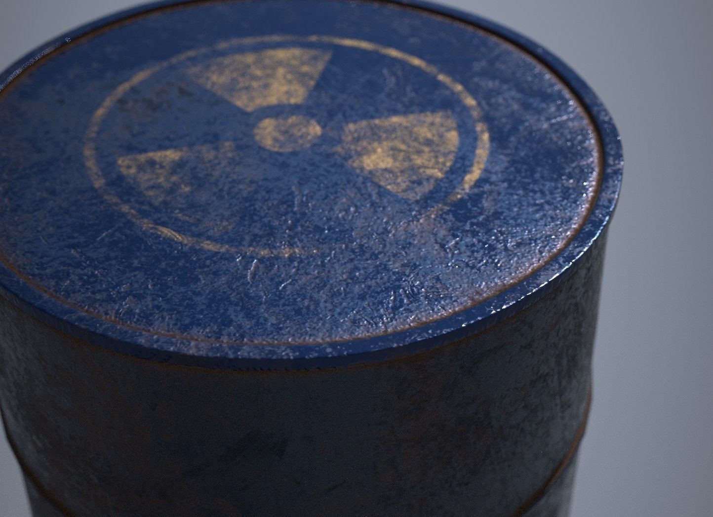 Hazardous Oil Drum PBR Game ready Low-poly 3D model_2