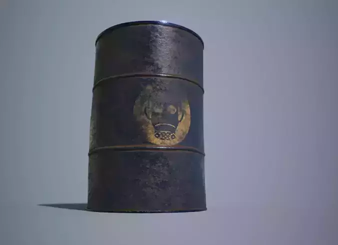 Hazardous Oil Drum PBR Game ready
