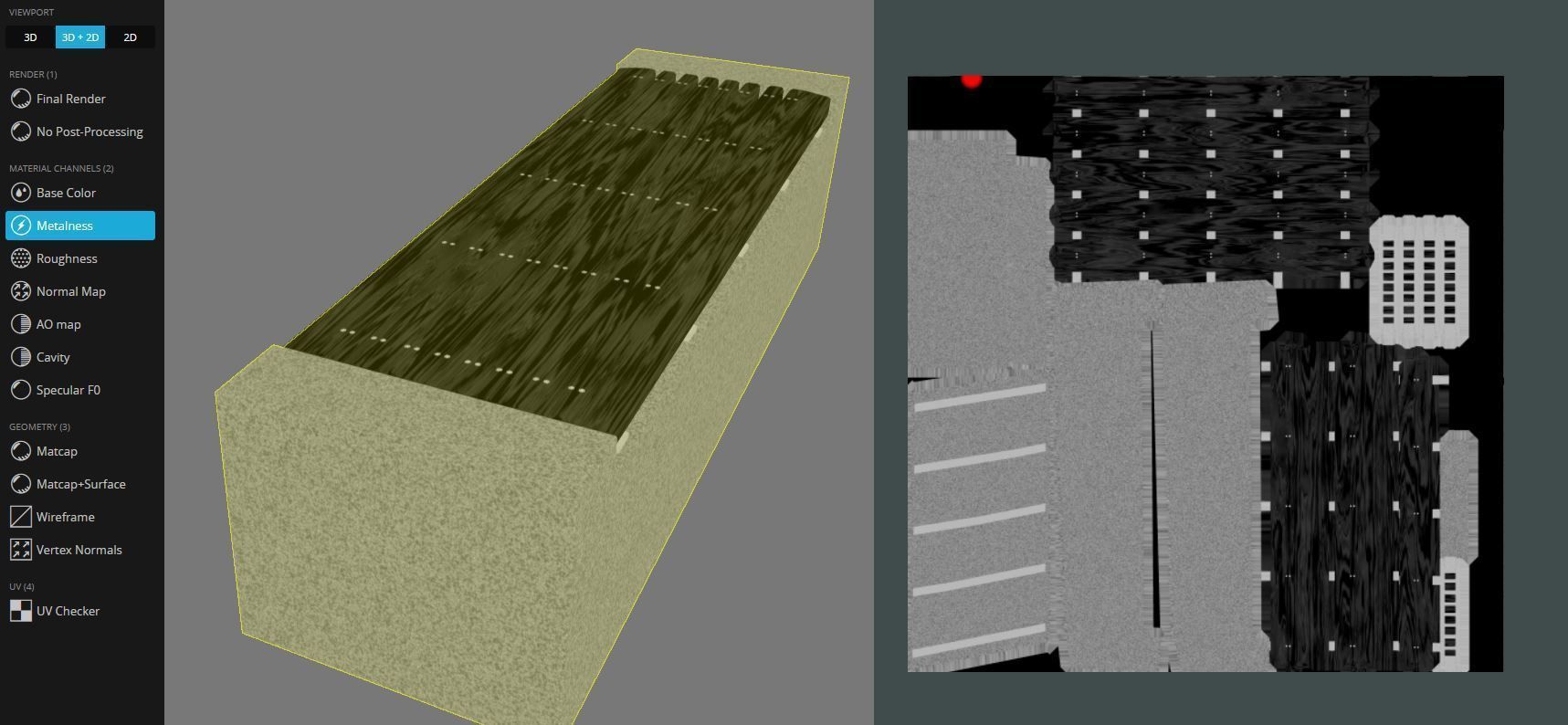 Bench -6- Wood on Concrete Block Low-poly 3D model_15