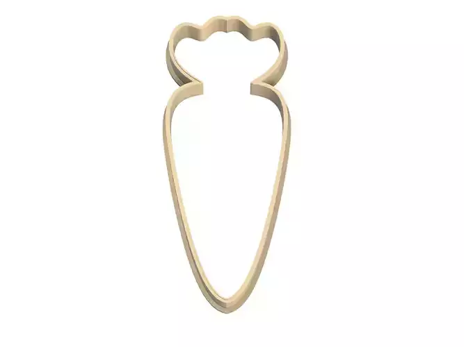 0023 Carrot 2 cookie cutter