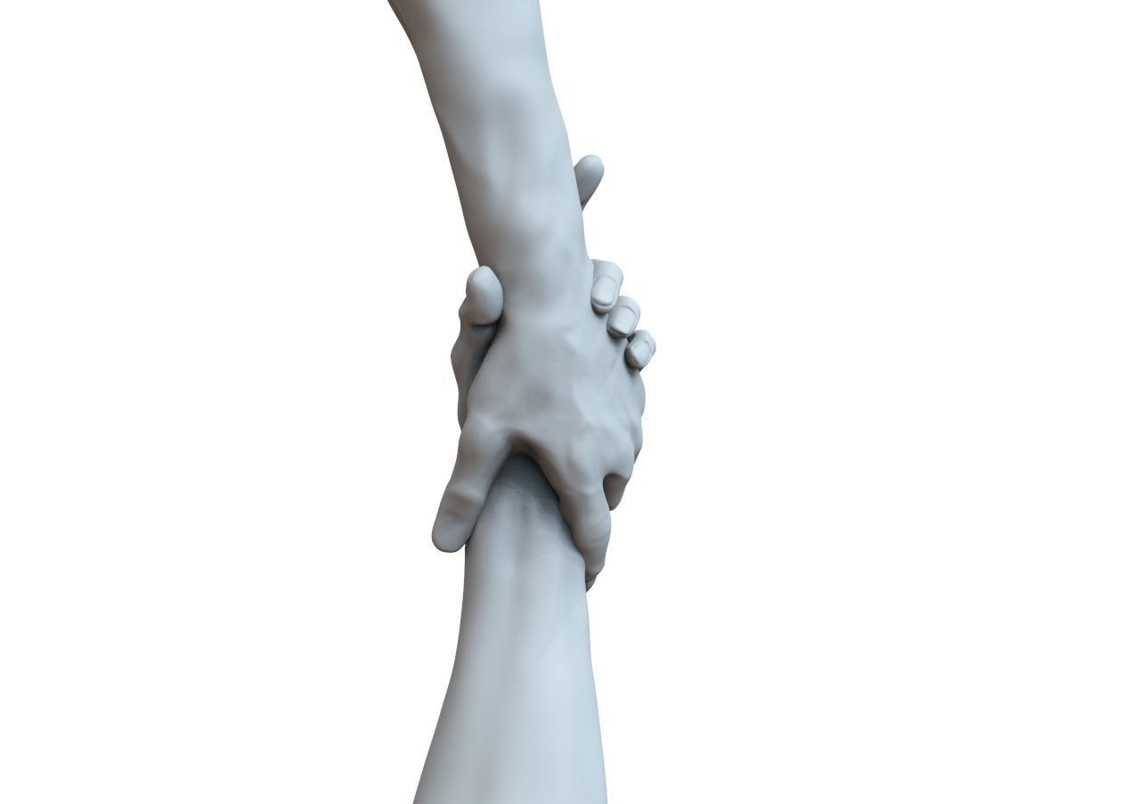 Hands handshake 3D print model_3