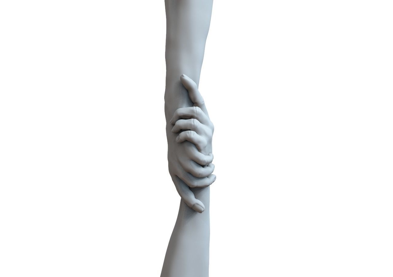 Hands handshake 3D print model_4