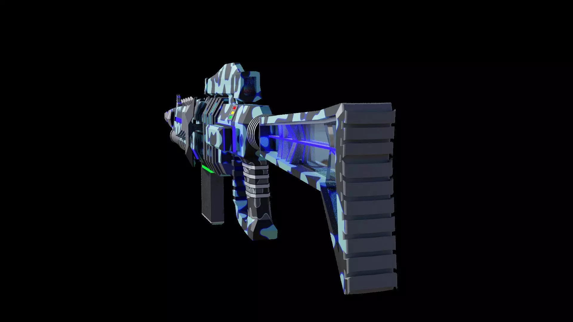 SciFi Rifle Free low-poly 3D model