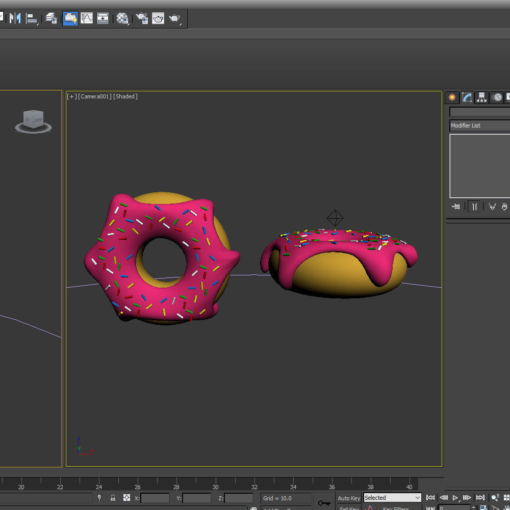 Donut Cartoon 3D model_10