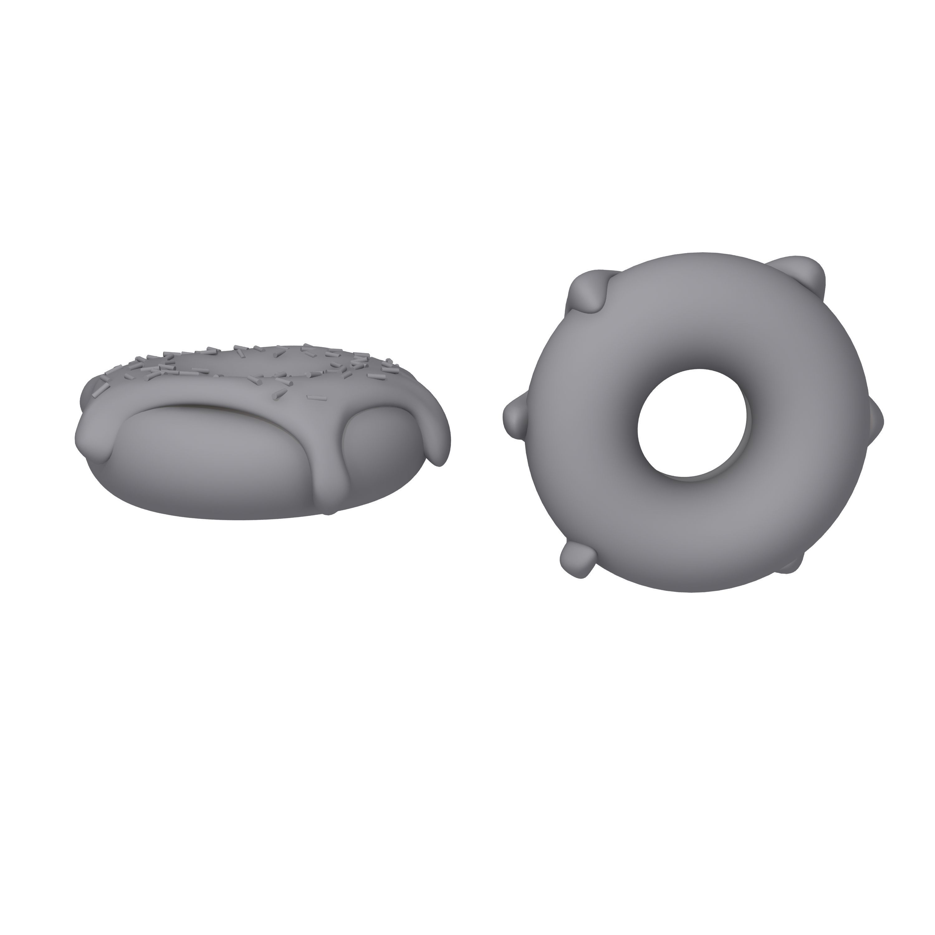 Donut Cartoon 3D model_9