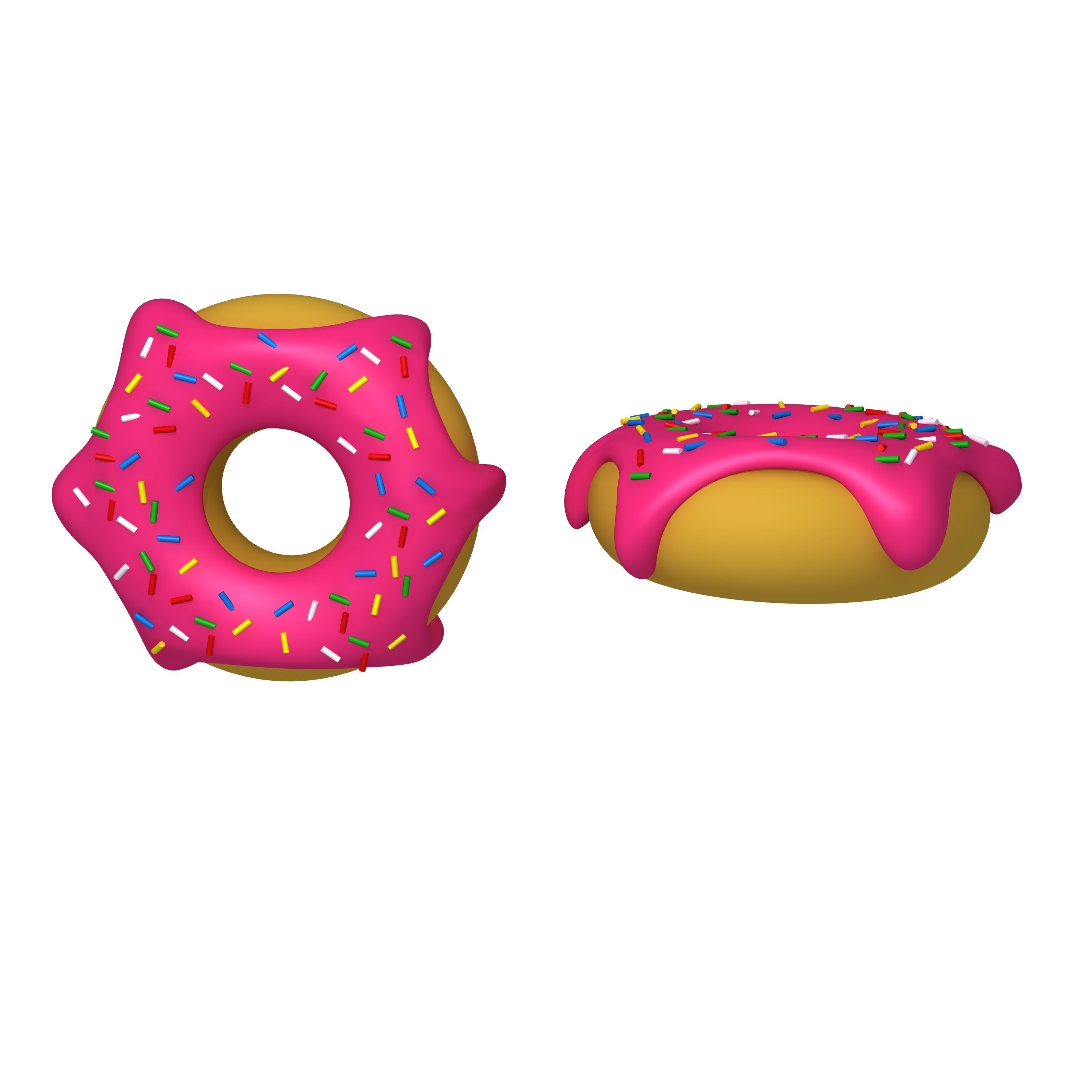 Donut Cartoon 3D model_1