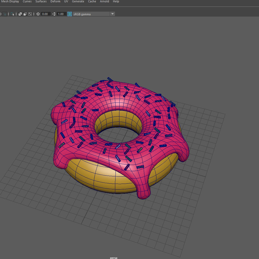 Donut Cartoon 3D model_12
