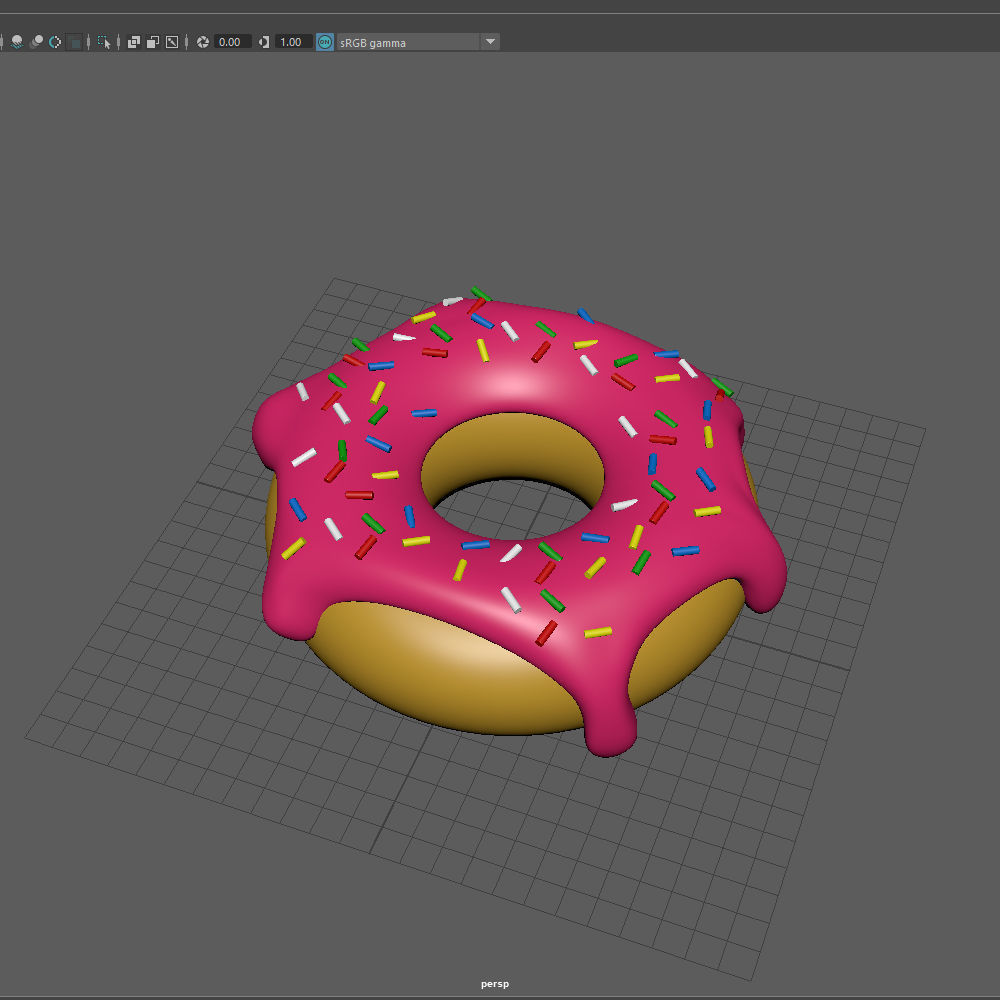 Donut Cartoon 3D model_11