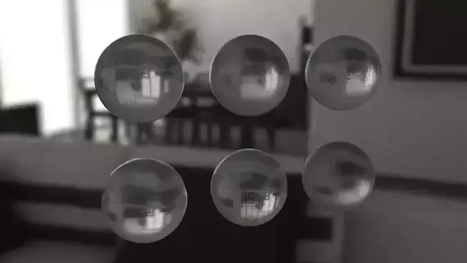 Pack of 6 glass textures for shower stalls