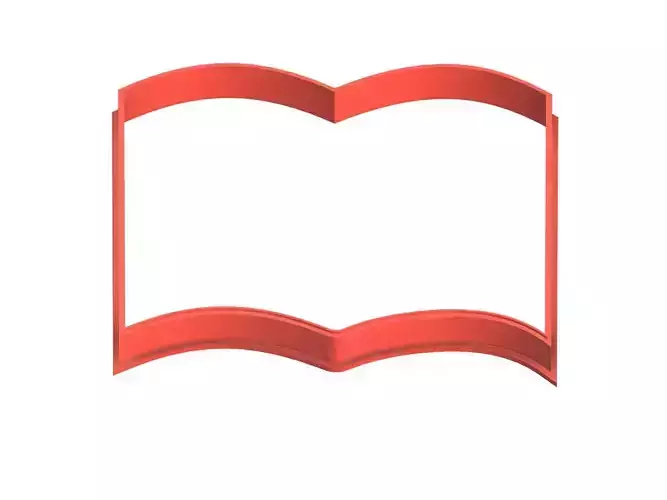 0027 Open Book 2 cookie cutter