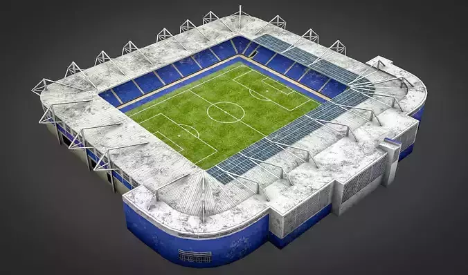 King Power Stadium Low-poly 3D model