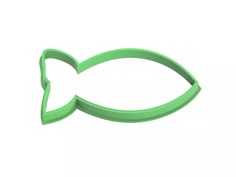0028 Christian fish cookie cutter 3D print model_0