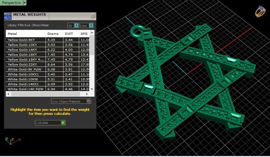 Star of David Pendant 3D print model_3