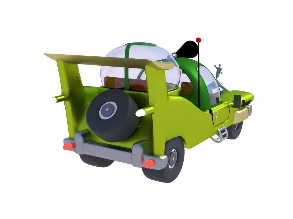 Low-Poly Car Homer Simpson 3D Blender Rigged Cartoon 3D model_9
