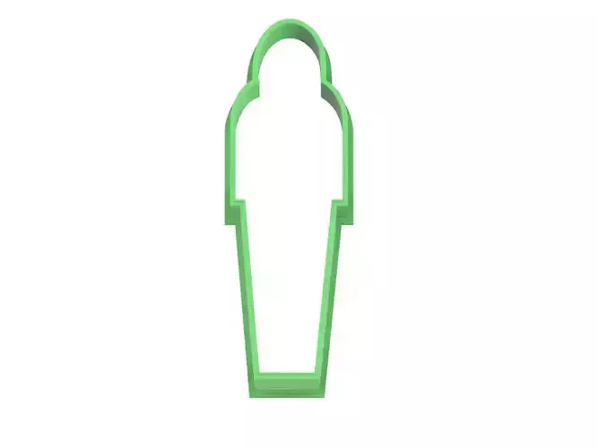  0030 The Mummy in the Sarcophagus cookie cutter 3D print model