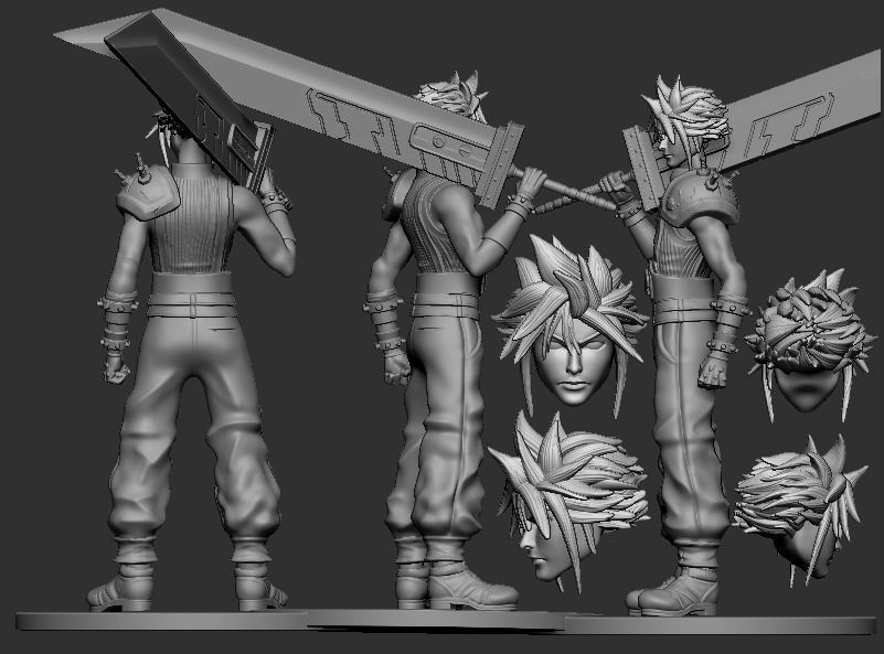 Cloud - Final Fantasy 3D print model_2