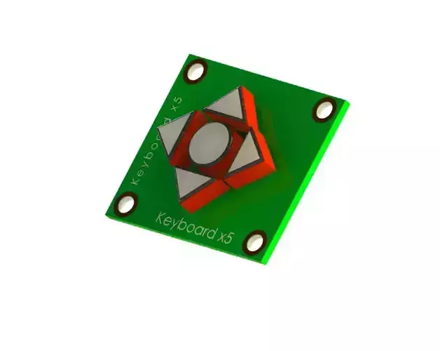 Module PCB Keyboard 4 Arrow 1 Central for Arduino  3D print model