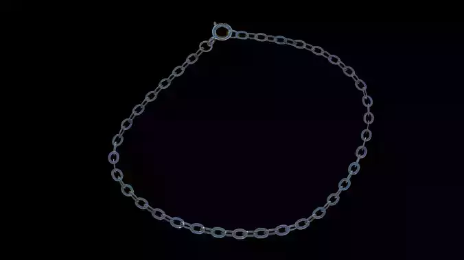 Basic jewelry chain part set with a blender native rig