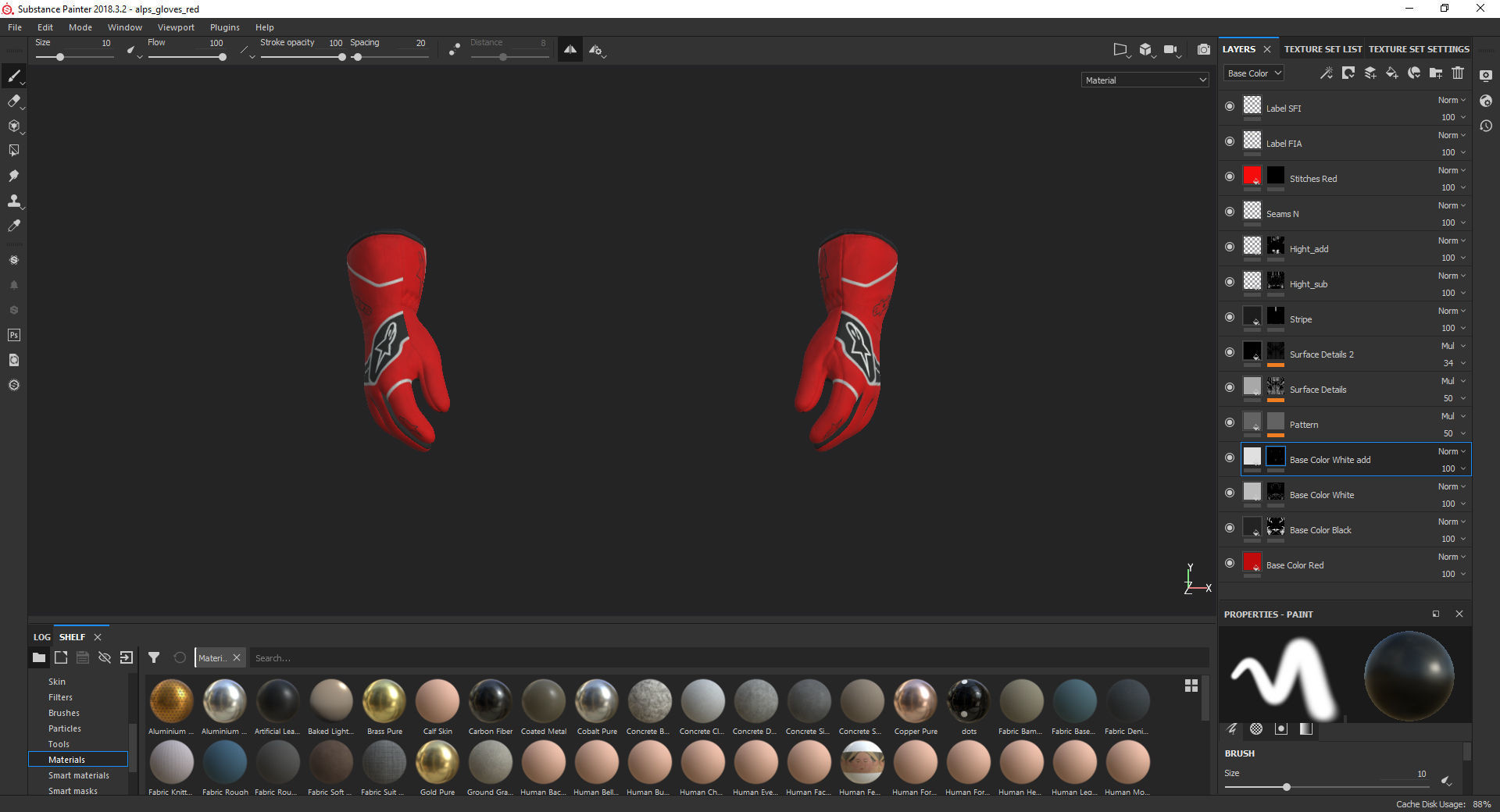 Alpinestars TECH-1 RACE V2 GLOVES 3D model_21