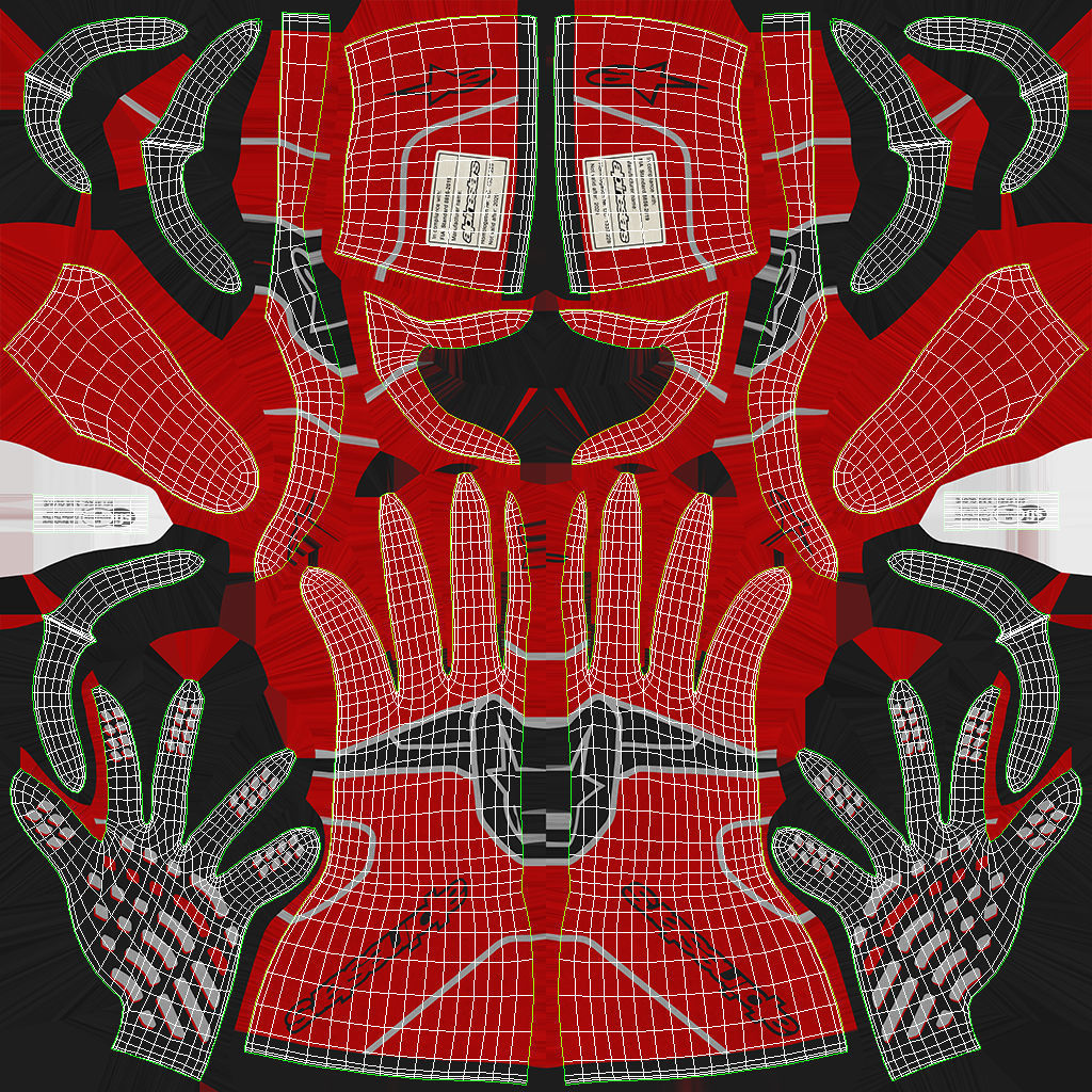 Alpinestars TECH-1 RACE V2 GLOVES 3D model_14