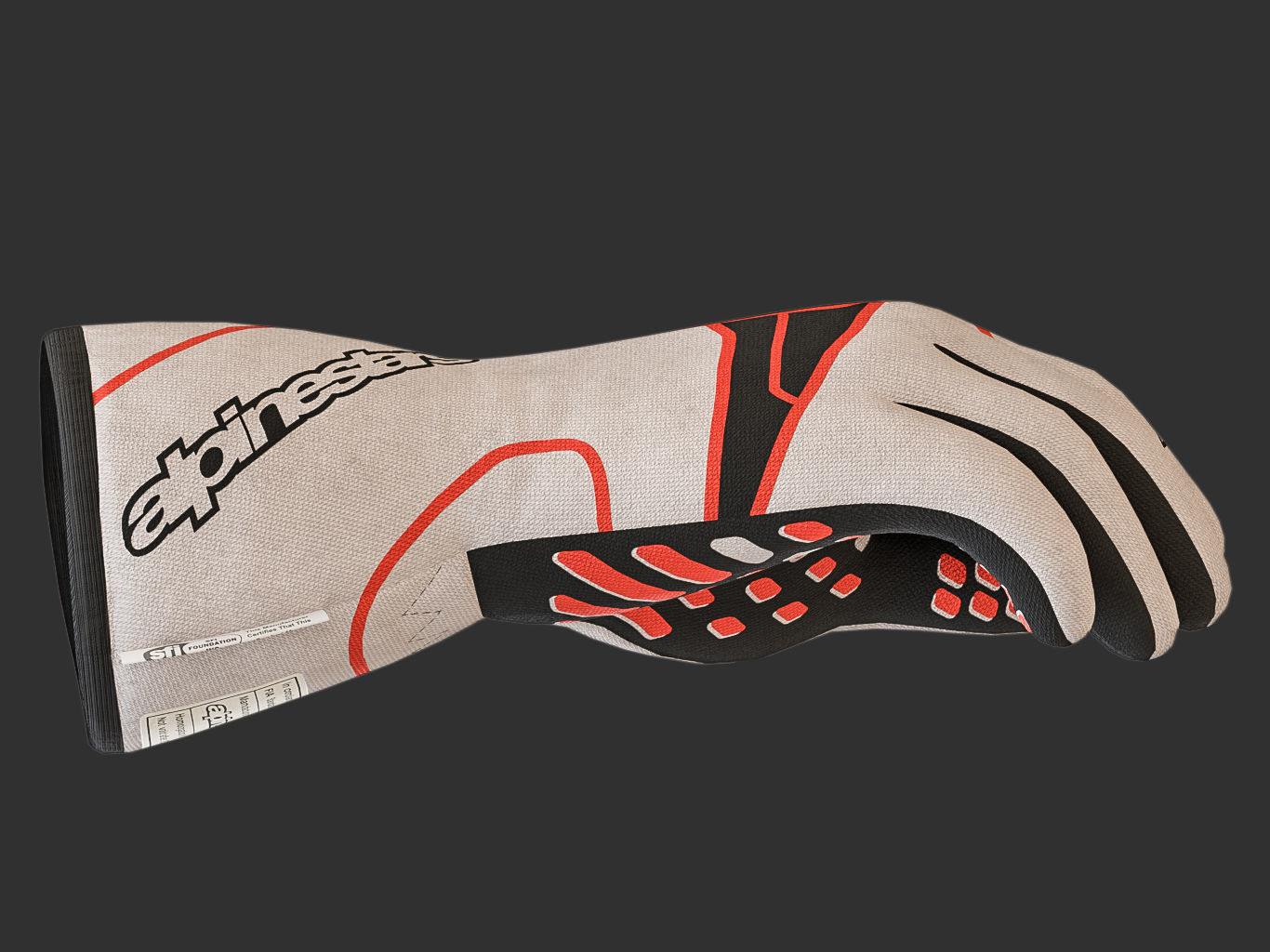 Alpinestars TECH-1 RACE V2 GLOVES 3D model_12