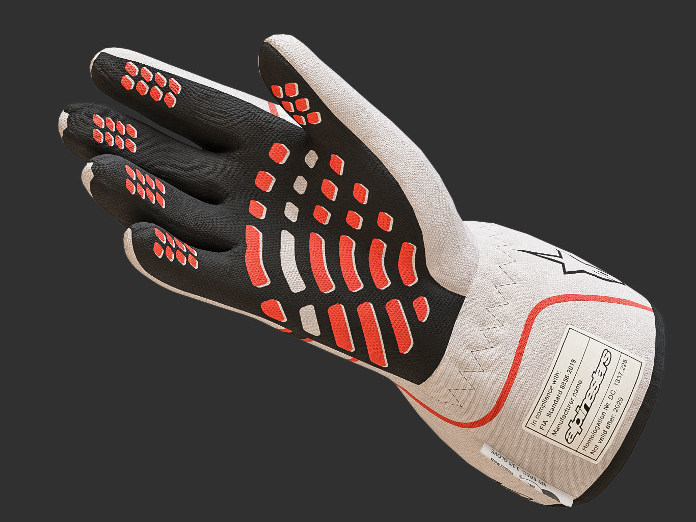 Alpinestars TECH-1 RACE V2 GLOVES 3D model_9