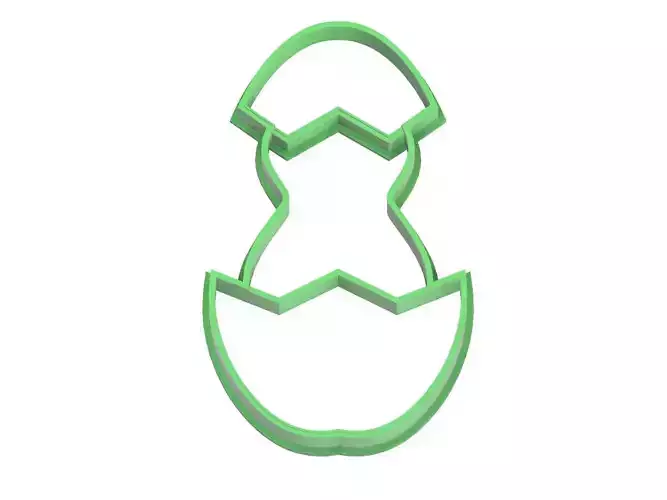  0031 Chicken in the egg cookie cutter