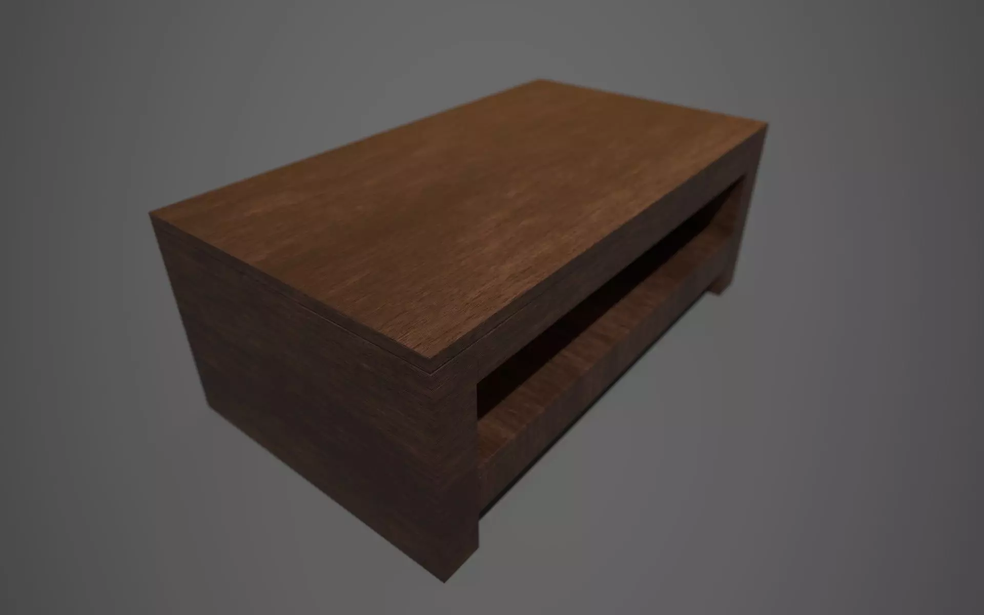 epsilon solid wood coffee table Low-poly 3D model_0