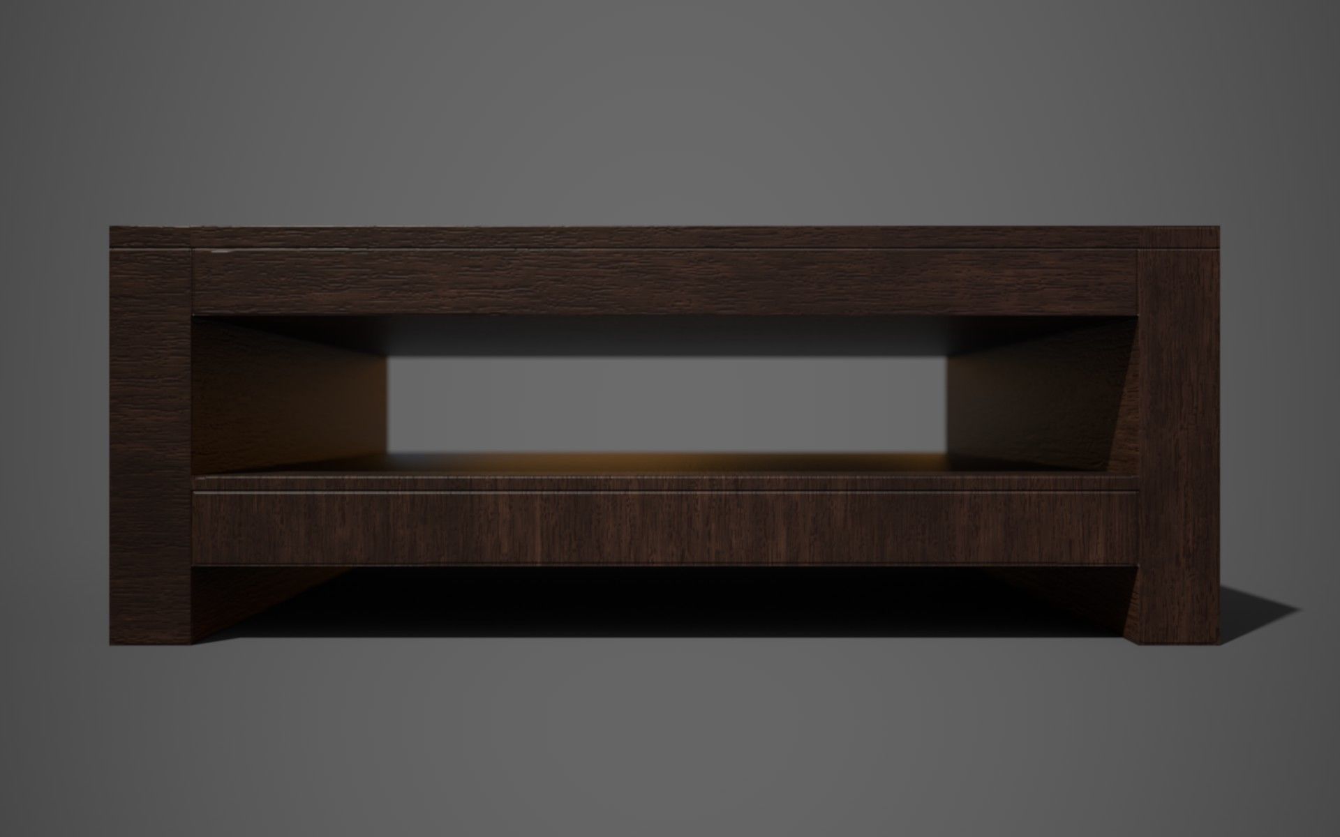 epsilon solid wood coffee table Low-poly 3D model_1