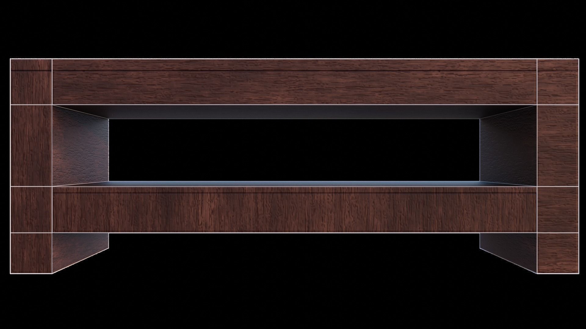 epsilon solid wood coffee table Low-poly 3D model_5