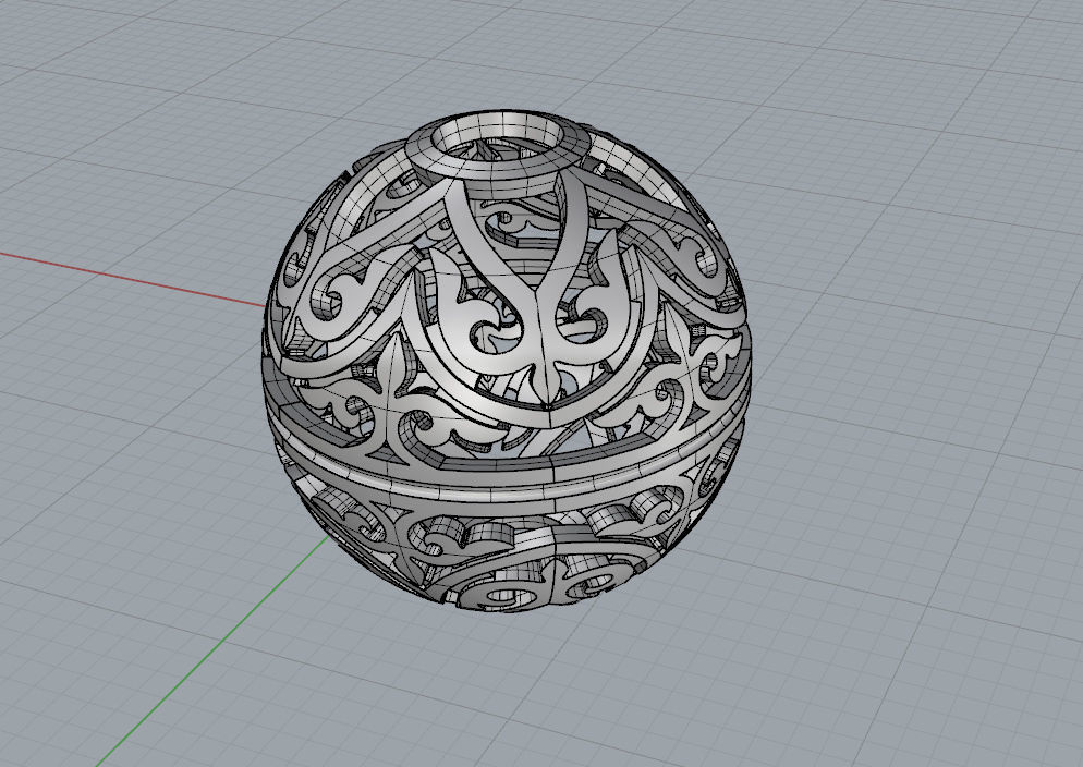 Ornament bead model 3D print model_2