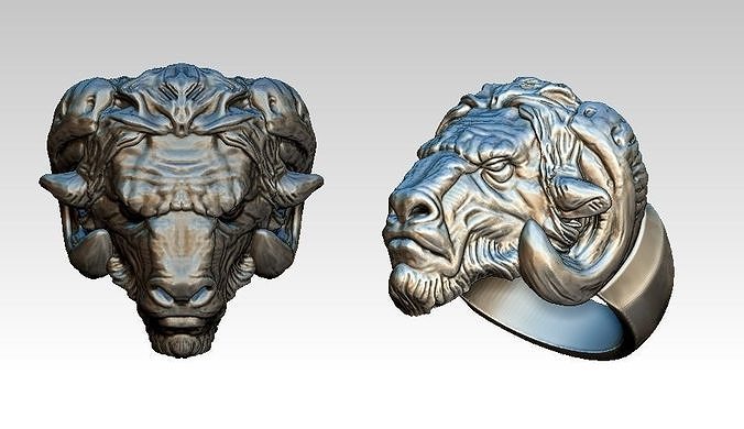 Ram Bison Goat Cow Bull  3D print model