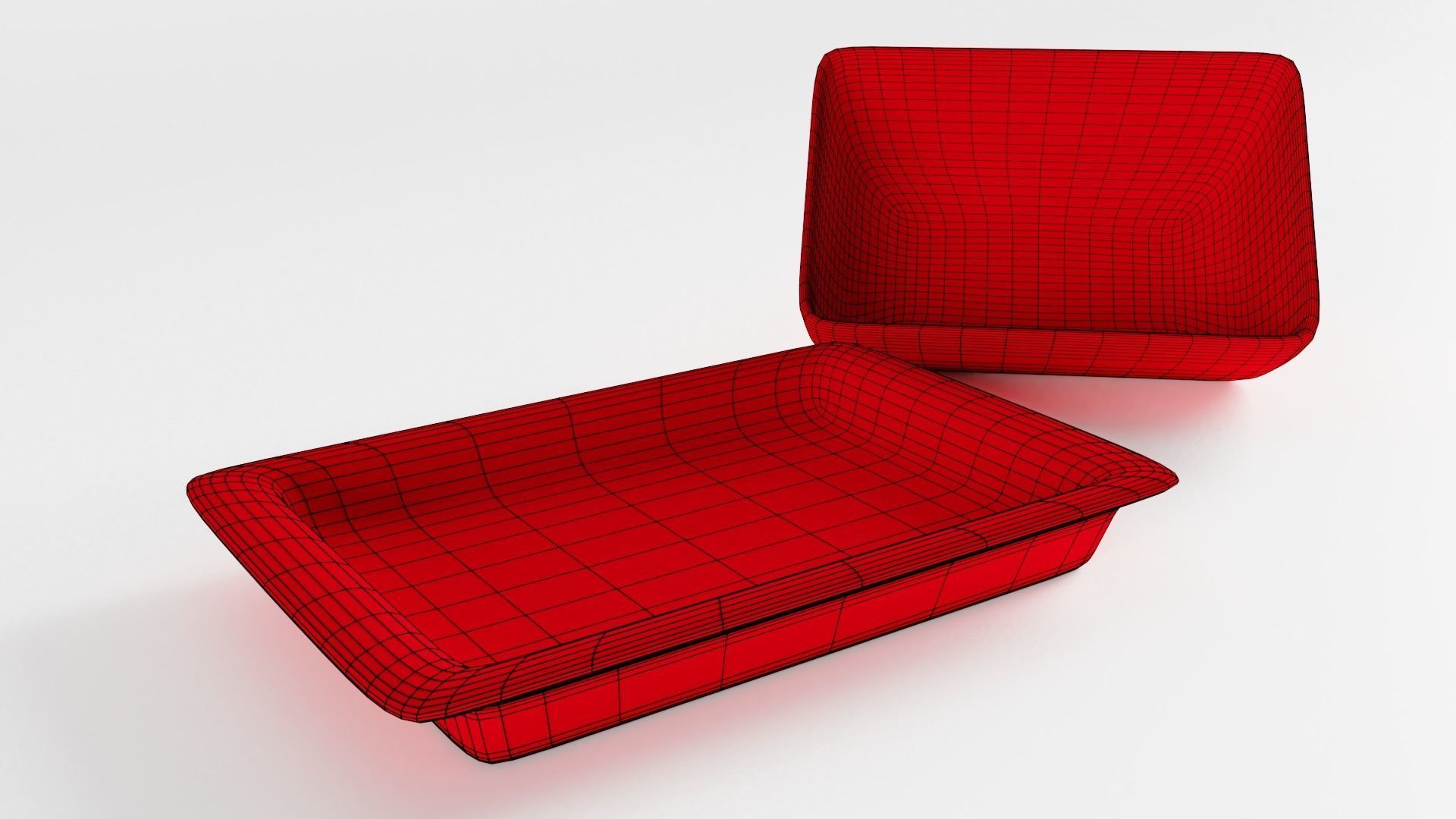 Polka Dot Butter Dish 3D model_3