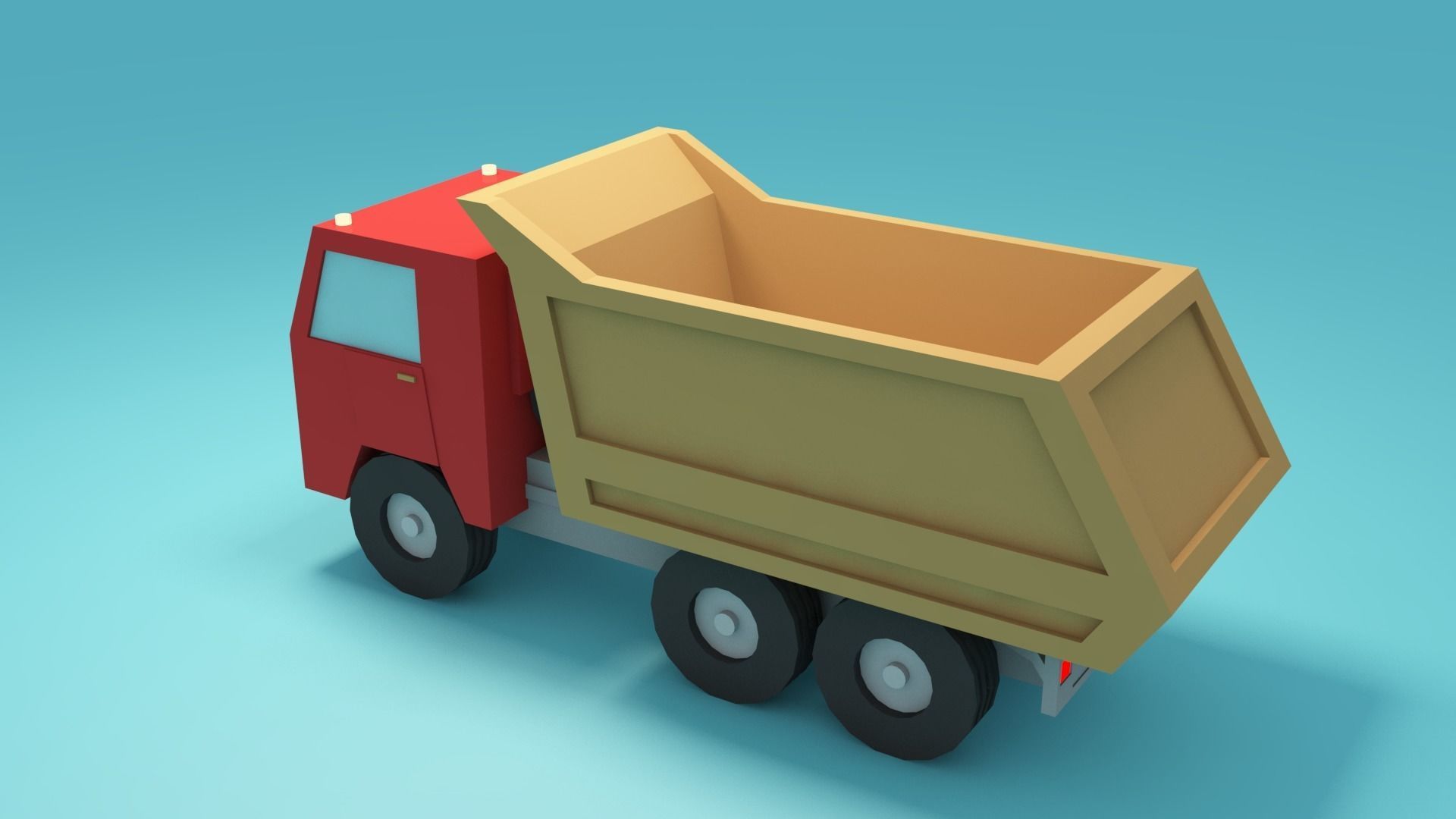 Low-poly Truck 3d model - Cartoon Truck Low-poly 3D model_8