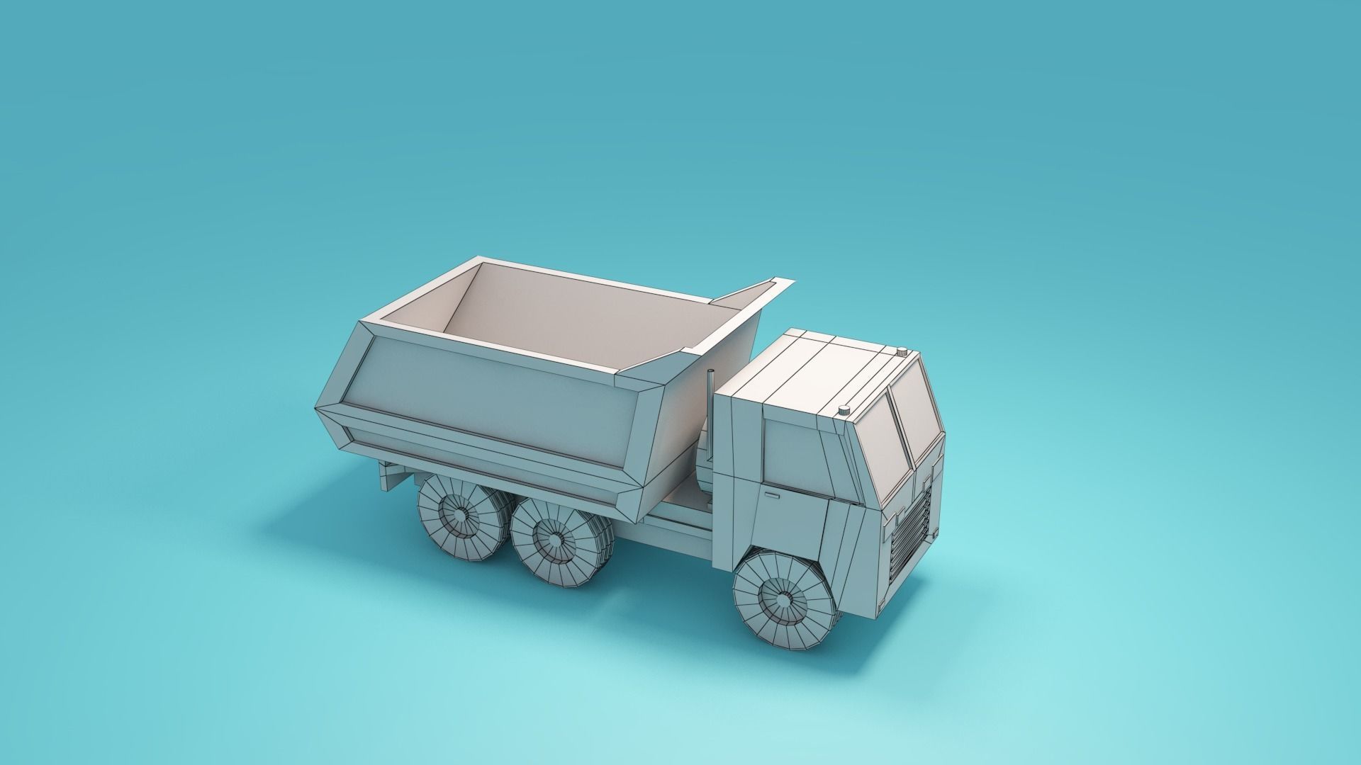 Low-poly Truck 3d model - Cartoon Truck Low-poly 3D model_2