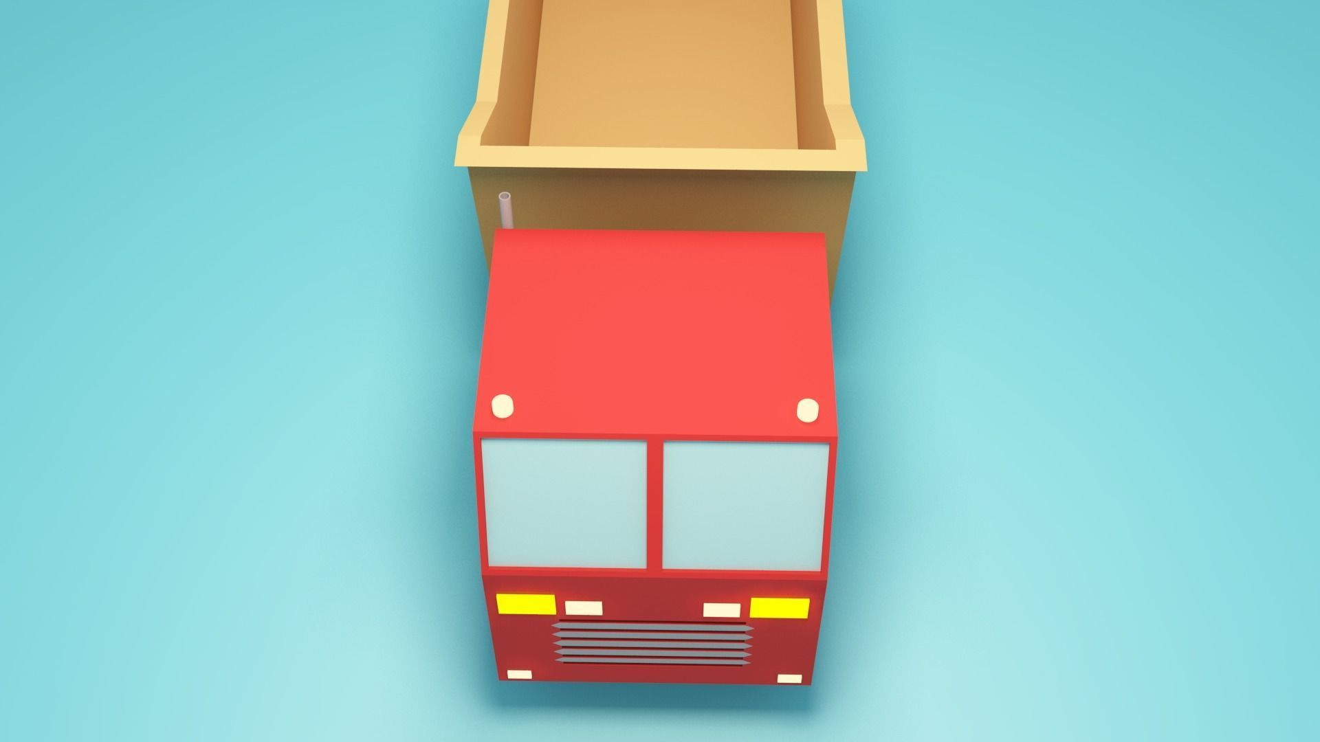 Low-poly Truck 3d model - Cartoon Truck Low-poly 3D model_10