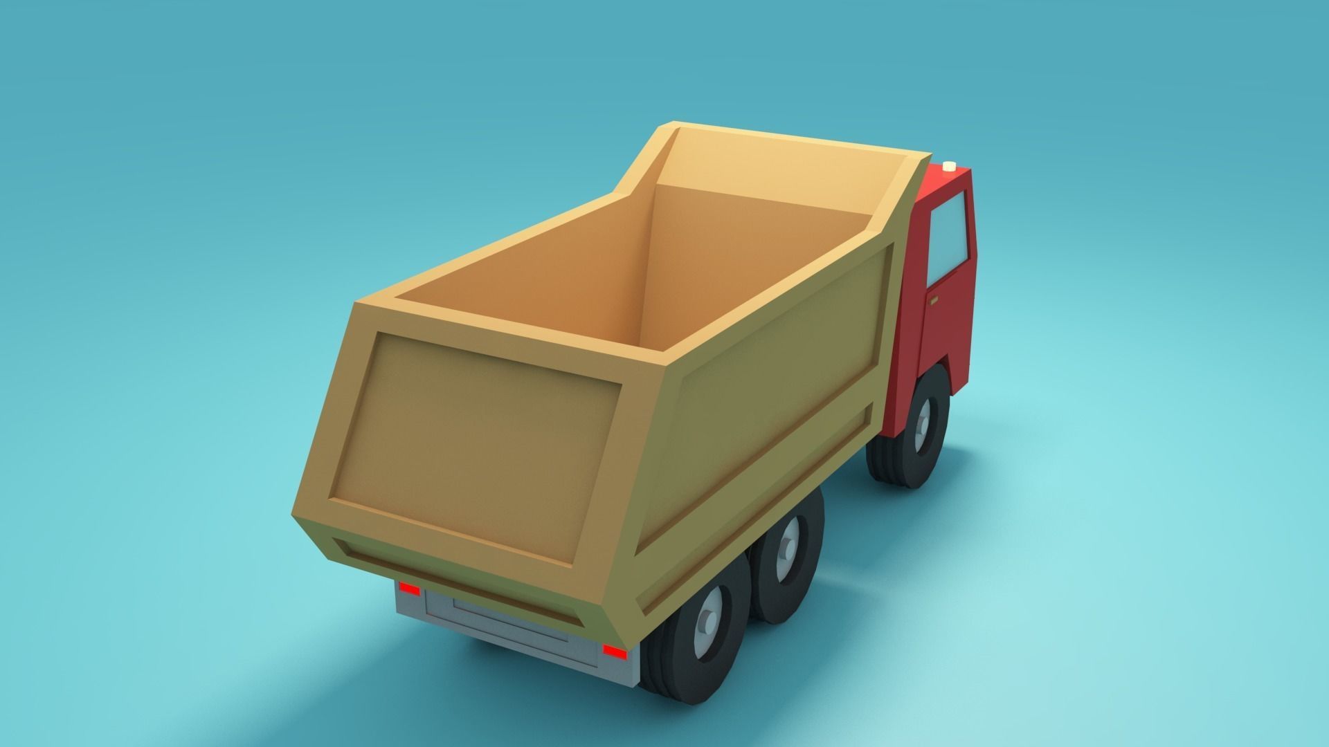 Low-poly Truck 3d model - Cartoon Truck Low-poly 3D model_4