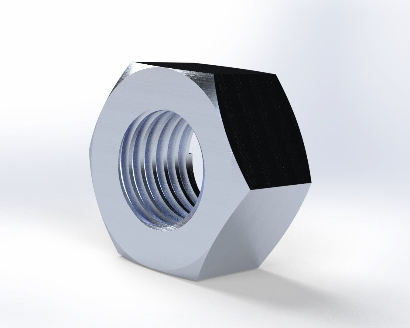 M16 BOLT and M16 NUT 3D model_1