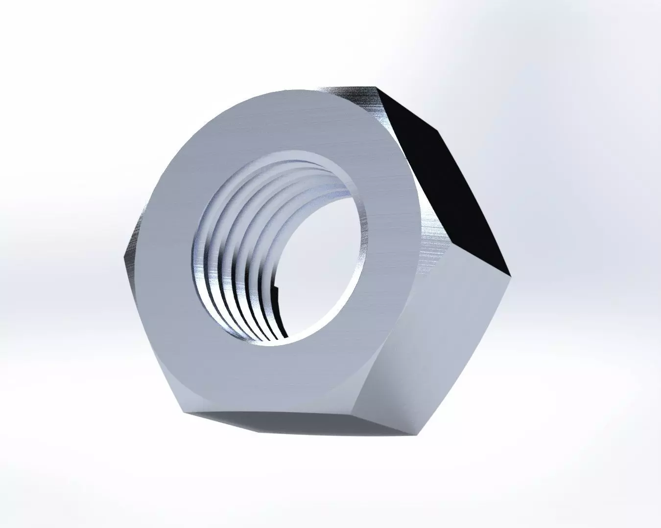 M16 BOLT and M16 NUT 3D model_0