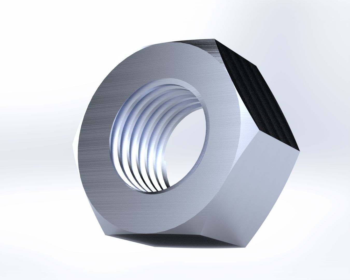 M16 BOLT and M16 NUT 3D model_3