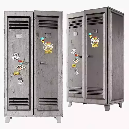 Metal locker grey